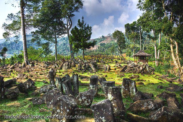 Megalith Padang Hills Gunung Padang West Java Indonesia