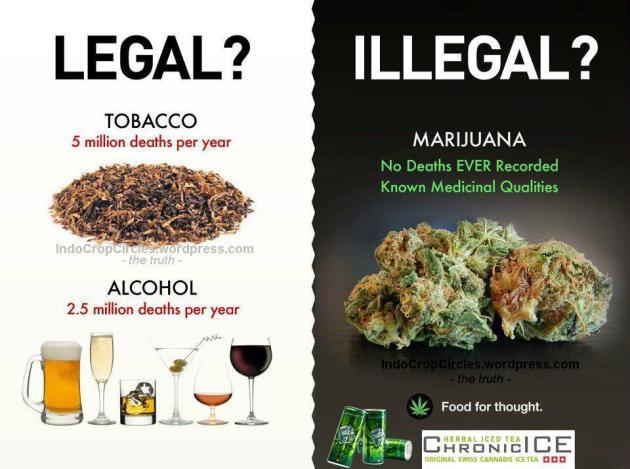 cannabis illegal and tobbaco legal