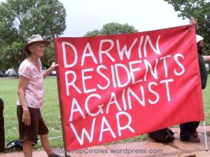 darwin residents againts war