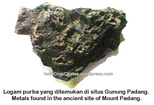 Logam purba yang ditemukan di situs Gunung Padang.