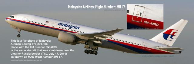 Malaysian Airlines MAS flight number MH-17