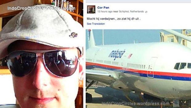 Cor Pan (kiri), penumpang pesawat Malaysian Airlines MH17 yang jatuh di Donetsk, Ukraina sempat mengunggah foto pesawat naas ini ke akun Facebook miliknya. Nationalpost.com