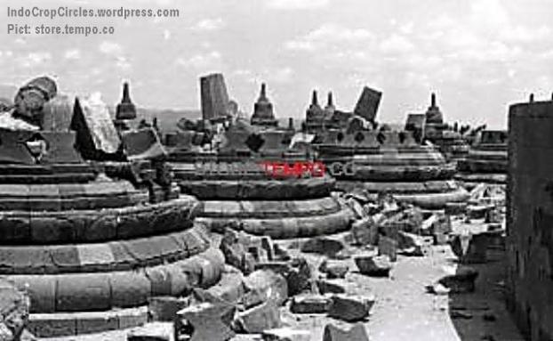 Candi Borobudur Setelah Peledakan di Magelang, Jawa Tengah (Syahril Chili, tempo.co)
