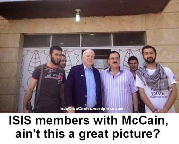 ISIS members with John McCain