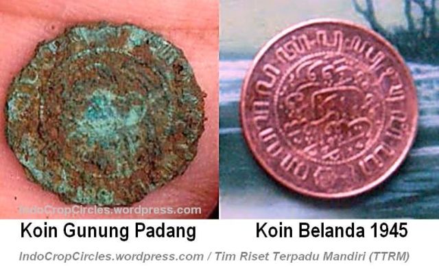 Gunung-Padang-Artefak-koin-gunung-padang vs koin belanda 1945