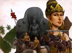 Ratu Tribhuwanatunggadewi Jayawishnuwardhani (penguasa ke-3 Majapahit) beserta pasukannya.